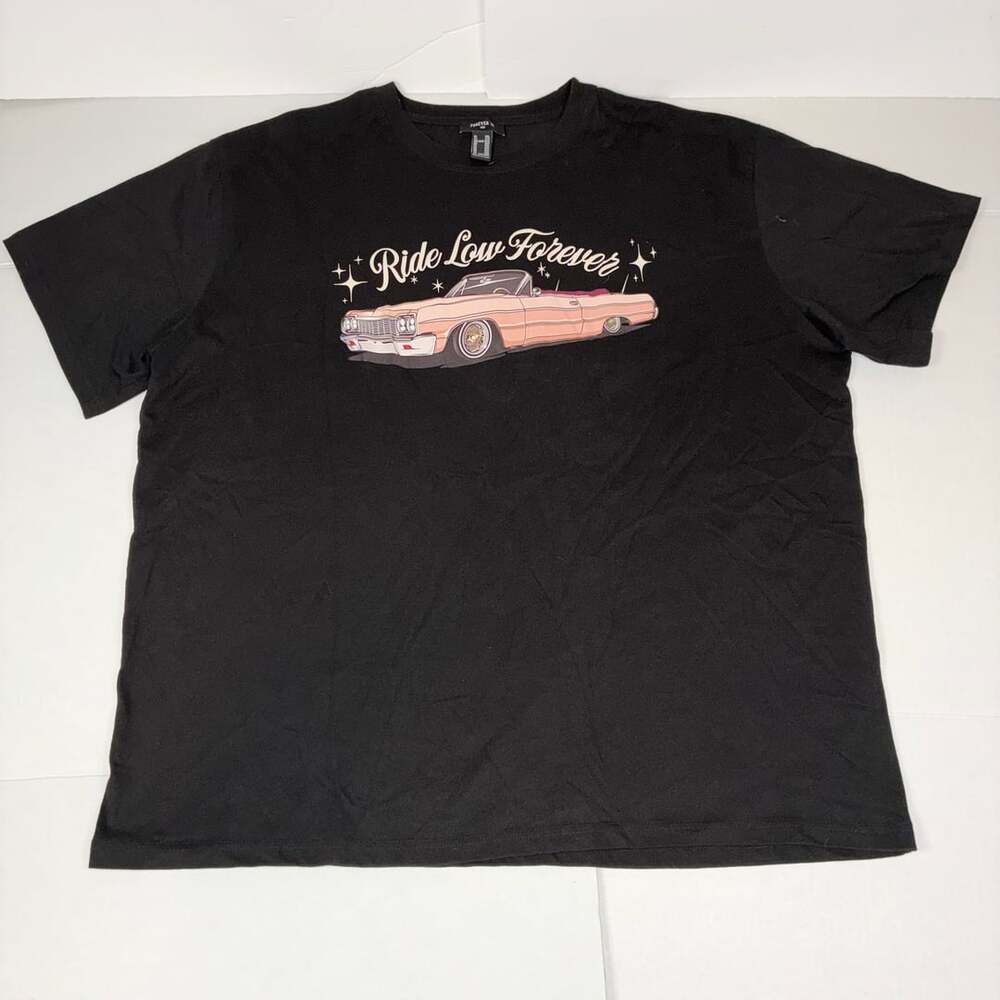 Forever 21 Ride Men Low Forever Car Graphic T-Shirt XXL Black